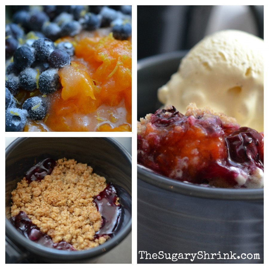 apricot blueberry fruit crumble insta