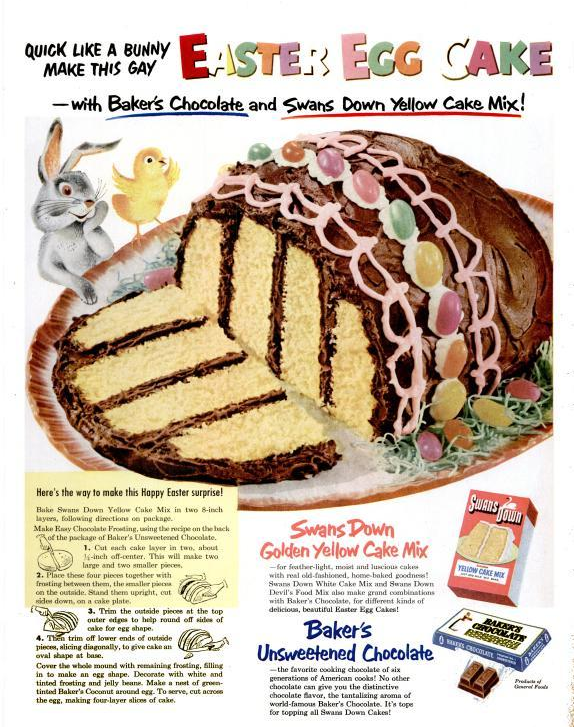 vintage cake ad egg