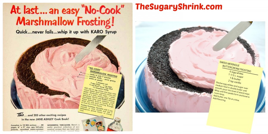 vintage cake ad choc pink tss