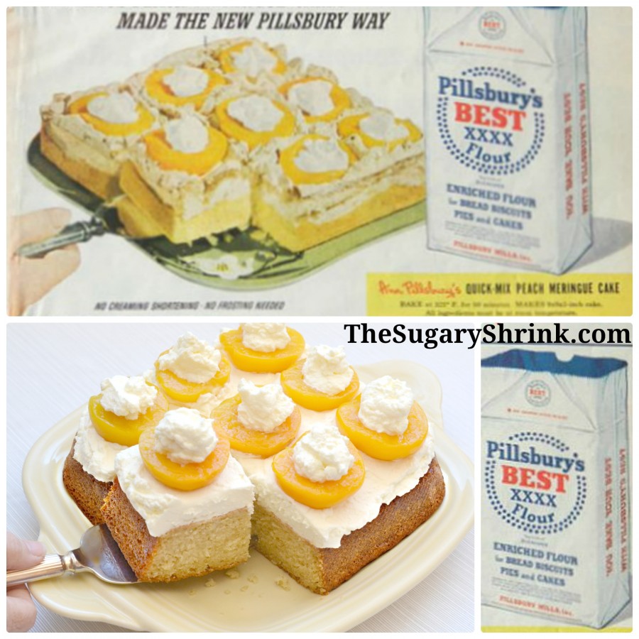 vintage ad cake peach insta